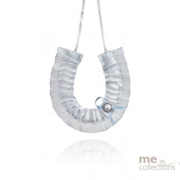Elegant Satin Horseshoe Keepsake for Good Luck - Perfect for Wedding Decor, Bridal Shower Gifts & Home Blessings