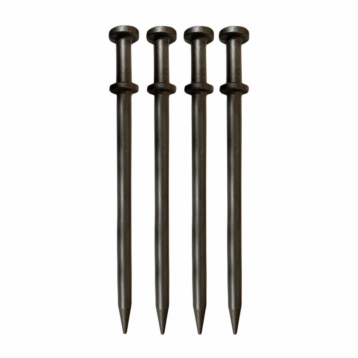 Heavy Duty Double Head Metal Tent Stakes - 20 Inch Steel Ground Anchors for Commercial Inflatables, Event Tents & Camping Shelters (10 Pack) - Perfect for Outdoor Parties, Festivals and Windy Weather Conditions