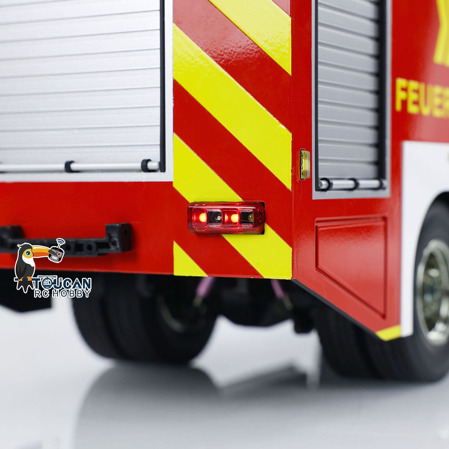1:14 Scale 4x2 RC Fire Fighting Truck with 2-Speed Transmission, Sound & Light System - Ready-to-Run Remote Control Fire Engine for Kids & Adults - Perfect for Emergency Rescue Play, STEM Learning, and Collector Display