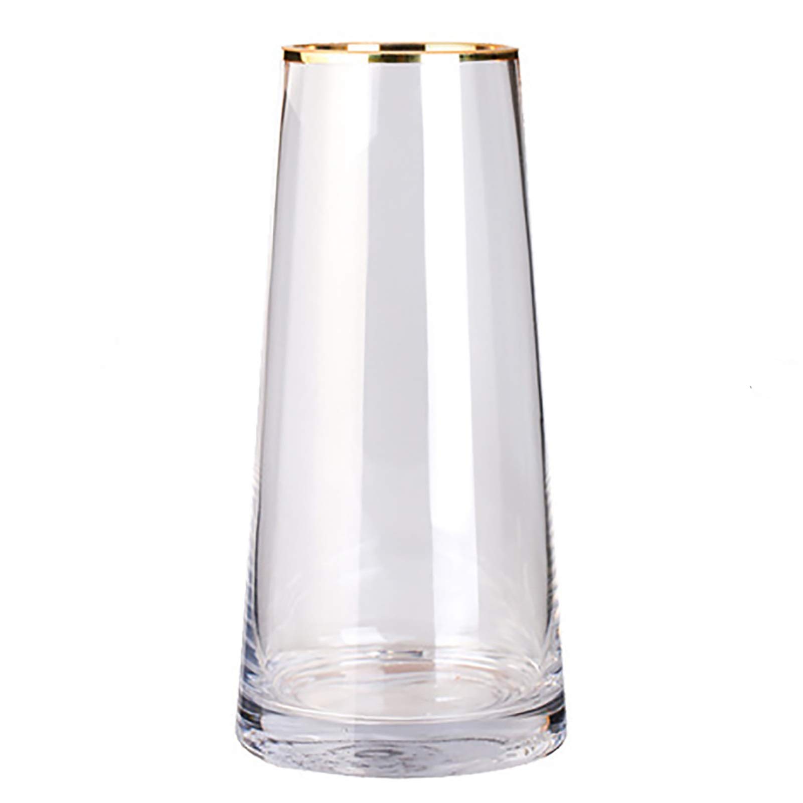 BCGT Glass Flower Vase - Small White Crystal Clear Terrarium Planter for Hydroponic Plants | Elegant Home Office Wedding Centerpiece Decor | Perfect for Tabletop Displays, Floral Arrangements & Indoor Gardening