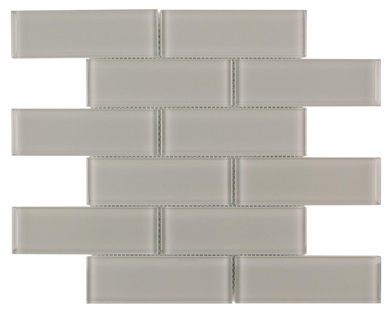 Premium French Gray Glass Subway Tile 2x6 - Elegant Kitchen Backsplash & Bathroom Wall Decor for Modern Homes