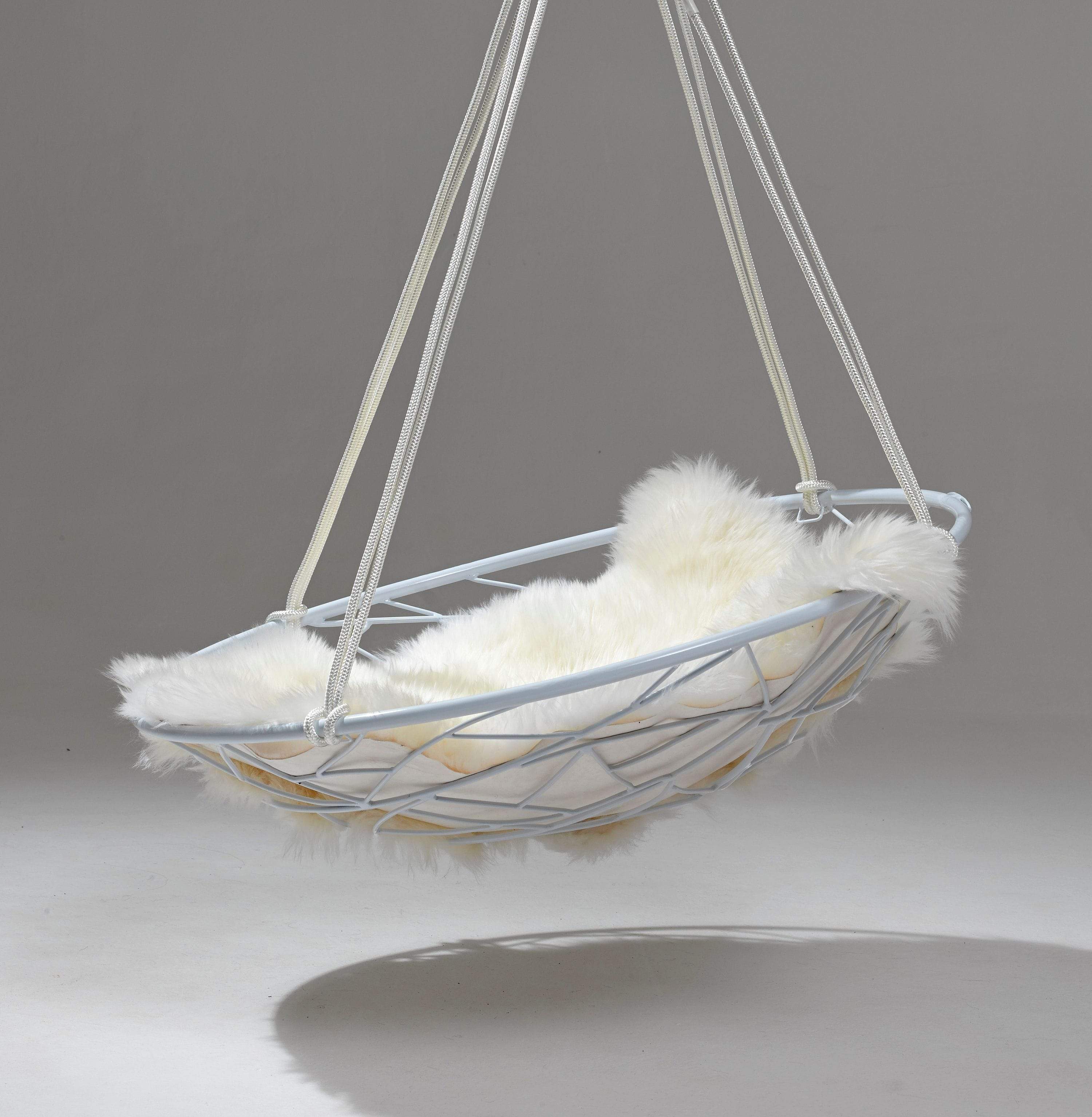 Hanging Basket Chair - Handwoven Rattan Swing Chair for Indoor & Outdoor Use - Perfect for Porch, Patio, Garden, and Backyard Relaxation