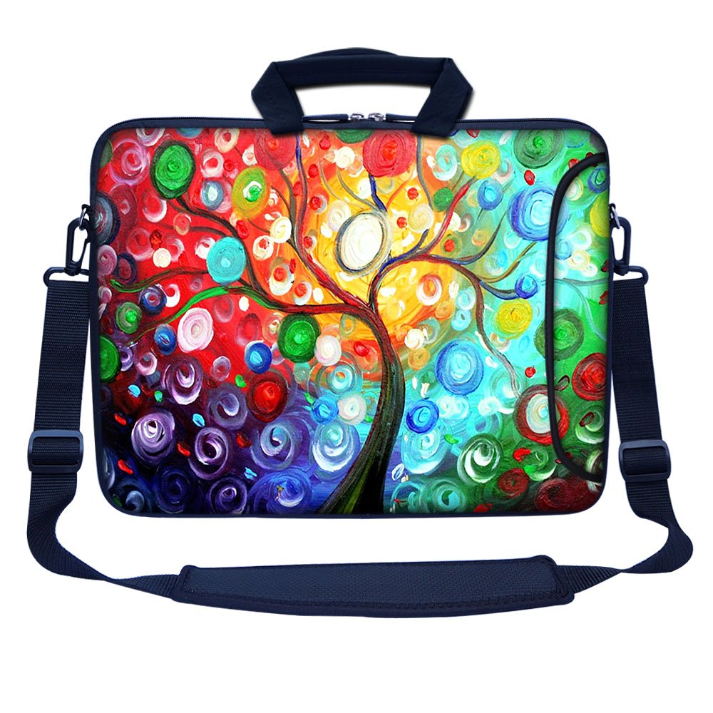 Meffort Inc Neoprene Laptop Bag with Extra Side Pocket - Compatible with Computer, Notebook, Tablet - Perfect for Work, School & Travel