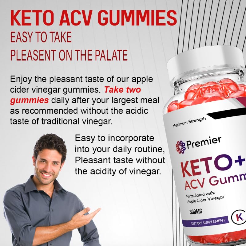 Kivus Premier Keto Gummies with Apple Cider Vinegar (ACV) - Sugar Free Ketogenic Diet Supplement for Weight Loss - 60 Gummies per Bottle (2 Pack, 120 Gummies Total) - Perfect for On-the-Go Keto Lifestyle & Healthy Snacking