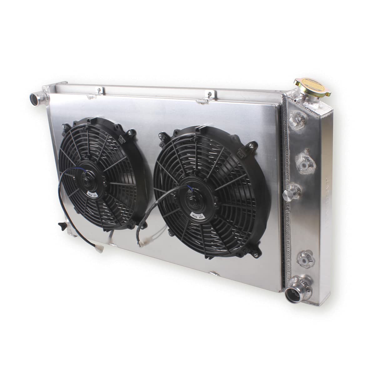 High-Performance 3-Row Full Aluminum Radiator for 1968-1987 Chevy Chevelle C10 C20 C30 & Pontiac Oldsmobile - Includes Shroud & Fan - Perfect for Engine Cooling & Restoration Projects