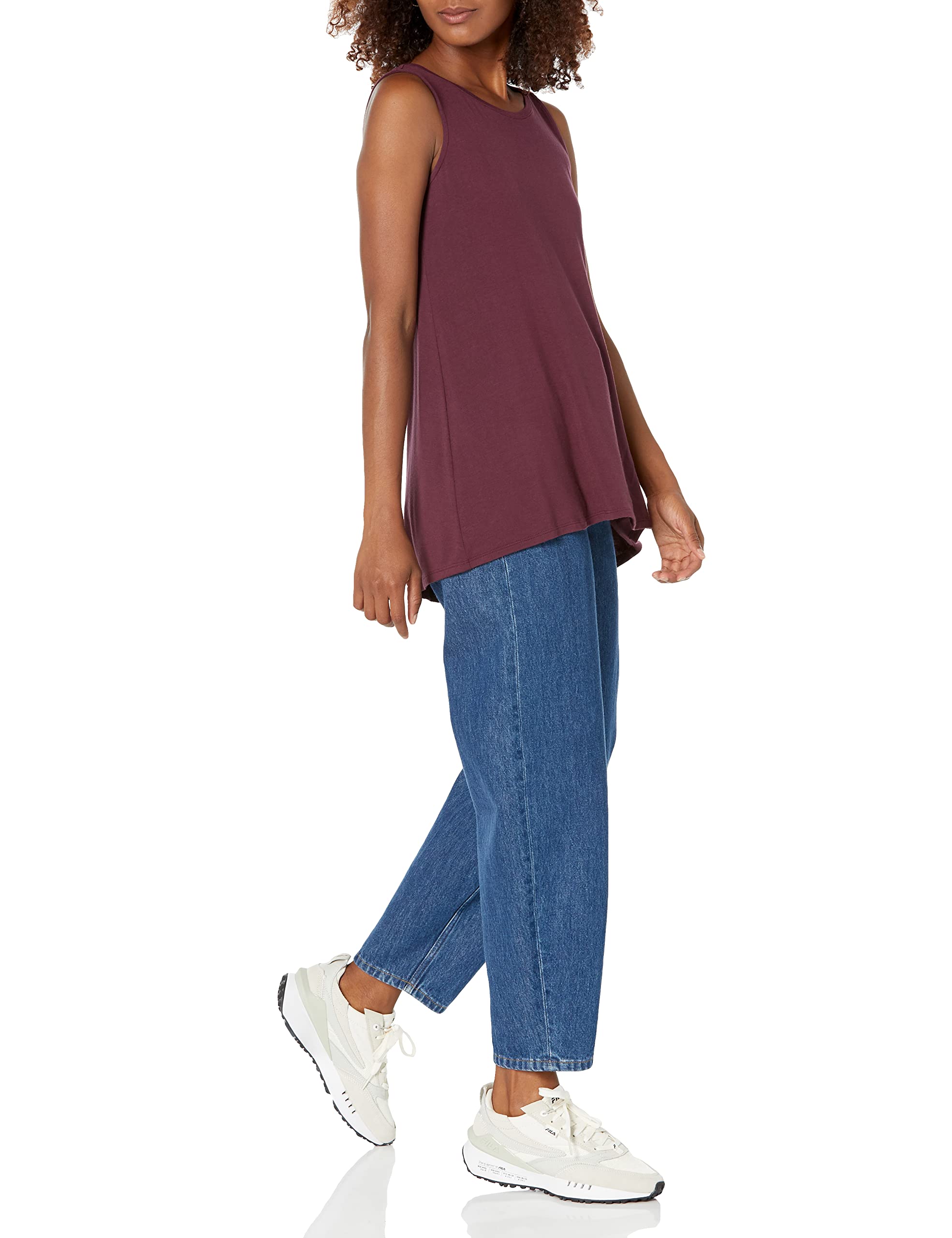 Amazon Essentials Women's Swing Tank - Soft Stretch Casual Tops for Women (Plus Size Available) | Perfect for Yoga, Summer Outfits & Layering