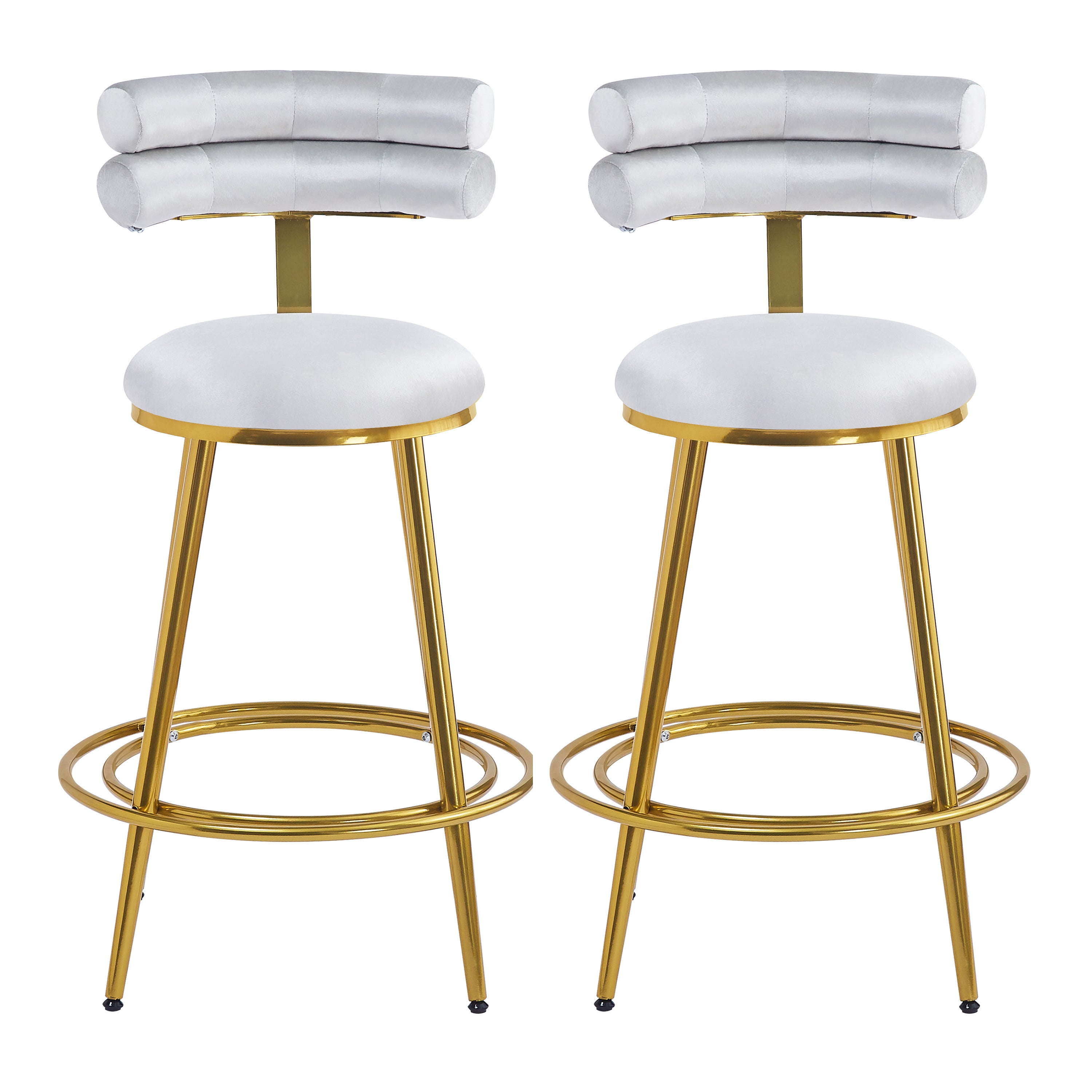 Modern Velvet Counter Stools Set of 2 - 27.65