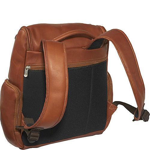 Premium Genuine Leather Multi-Pocket Laptop Backpack for Men & Women - Durable Business Travel Bag with USB Charging Port - Perfect for Office, College & Commuting