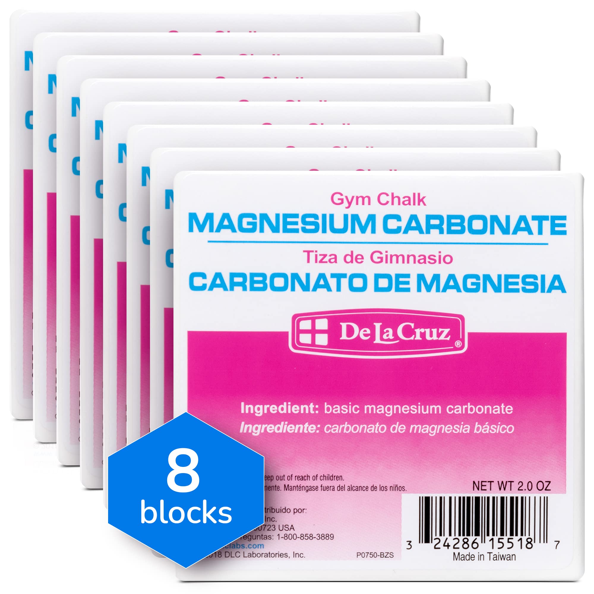 Premium De La Cruz Magnesium Carbonate Gym Chalk for Weightlifting, Gymnastics & Rock Climbing - Non-Slip Grip Enhancer for Sports & Workout Training