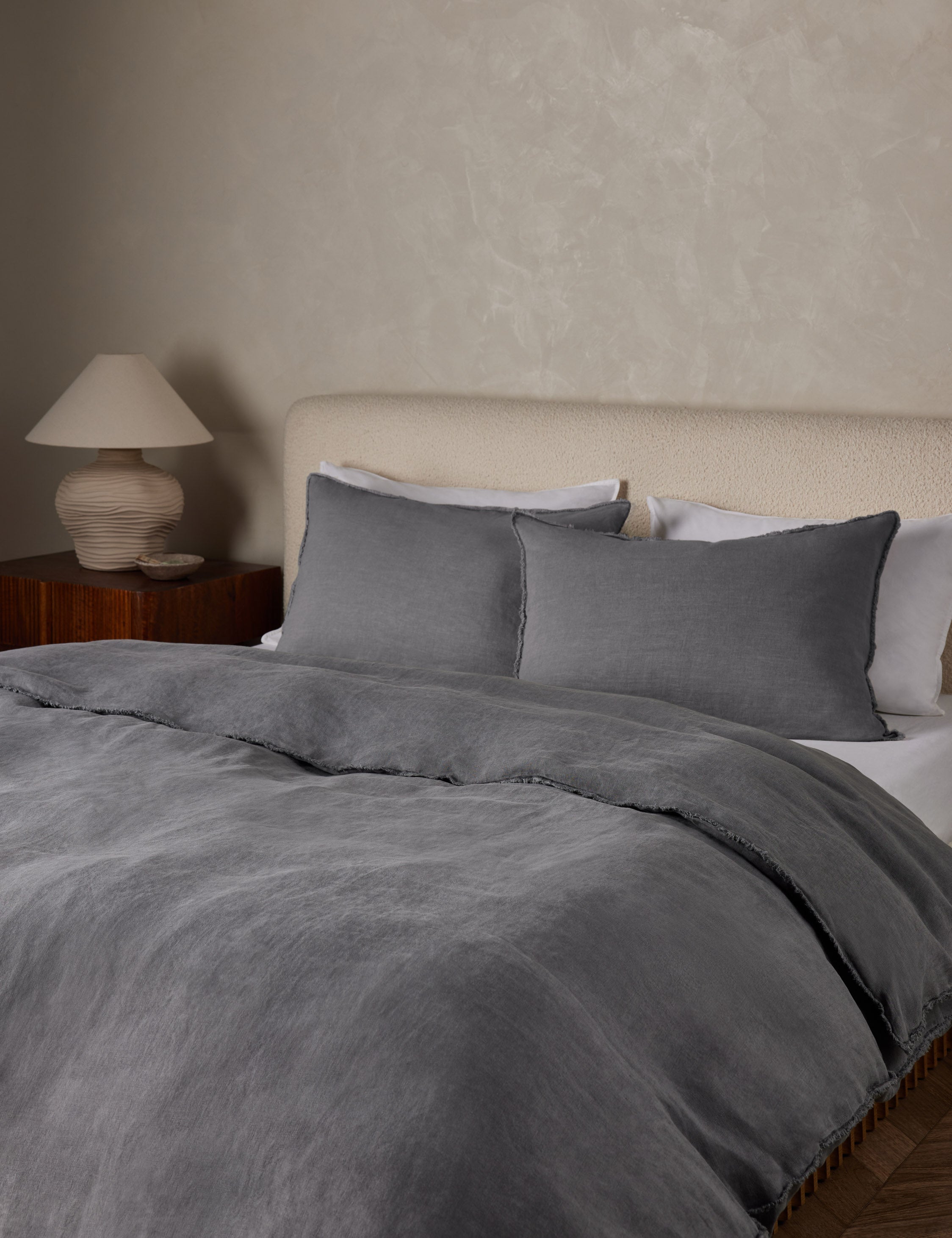 Premium Blair Stonewashed Linen Duvet Cover Set by Pom Pom at Home - Breathable & Soft Bedding for All Seasons - Perfect for Master Bedroom, Guest Room & Vacation Homes