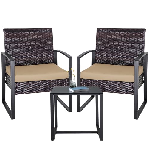 Brown Wicker & Brown Cushions