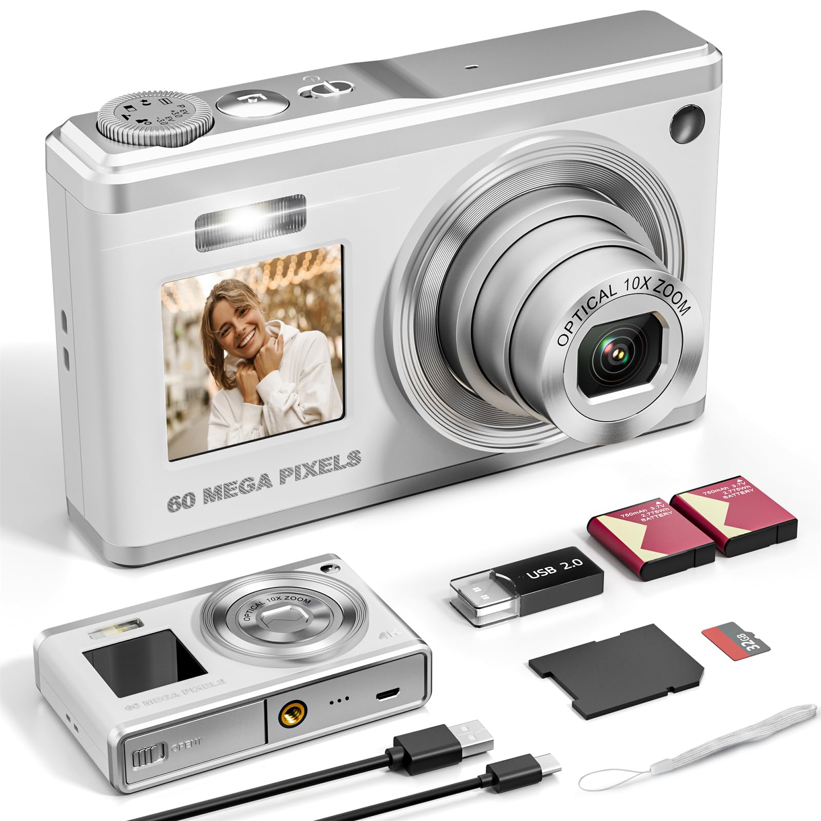 Monitech Mo-C23 20MP Digital Camera with 4K Video, 3