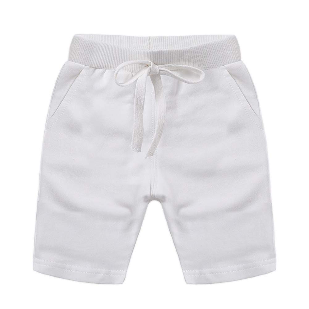 HAXICO Boys' Summer Cotton Shorts - Knee-Length Sport Pants for Toddlers & Kids - Soft Breathable Harem Pants for Playtime, Outdoor Activities & Casual Wear