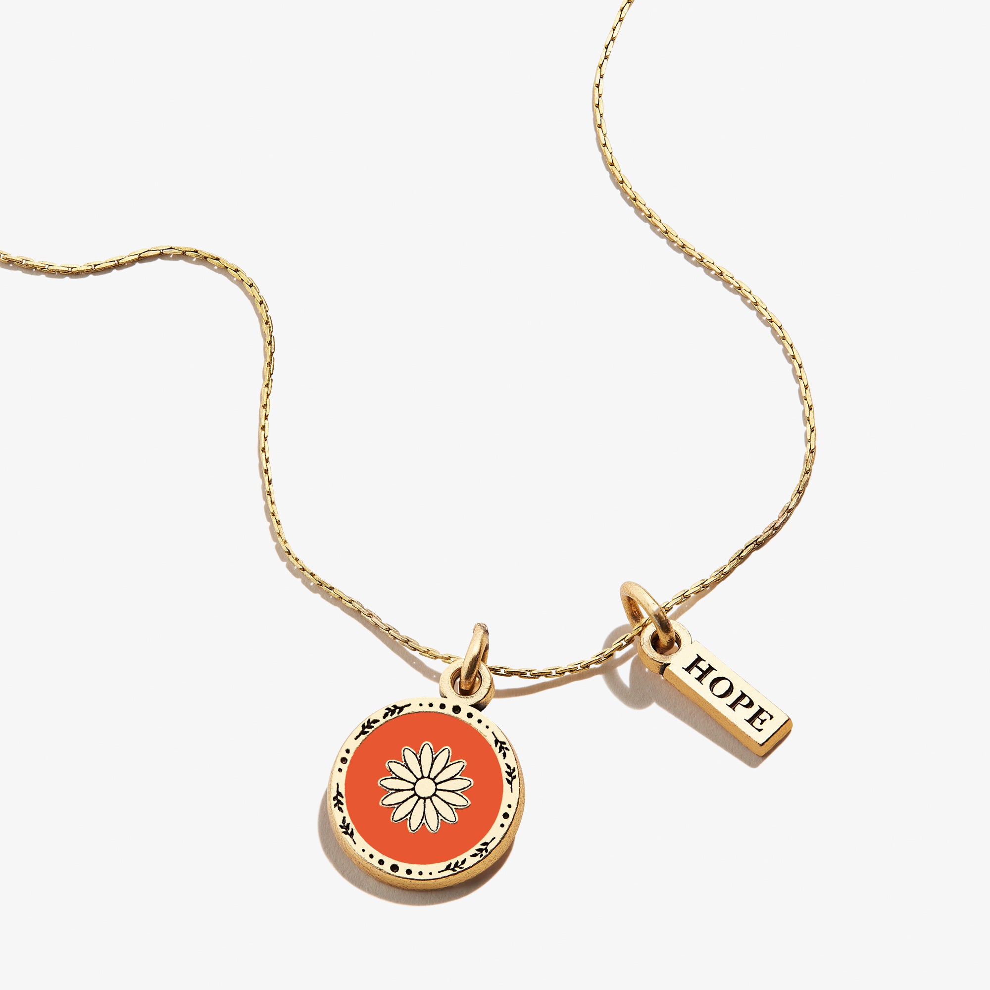 Daisy + Hope Mantra Duo Charm Necklace - Inspirational Jewelry for Women, Gift for Her, Spiritual & Motivational Accessory - Perfect for Daily Wear, Meditation & Special Occasions