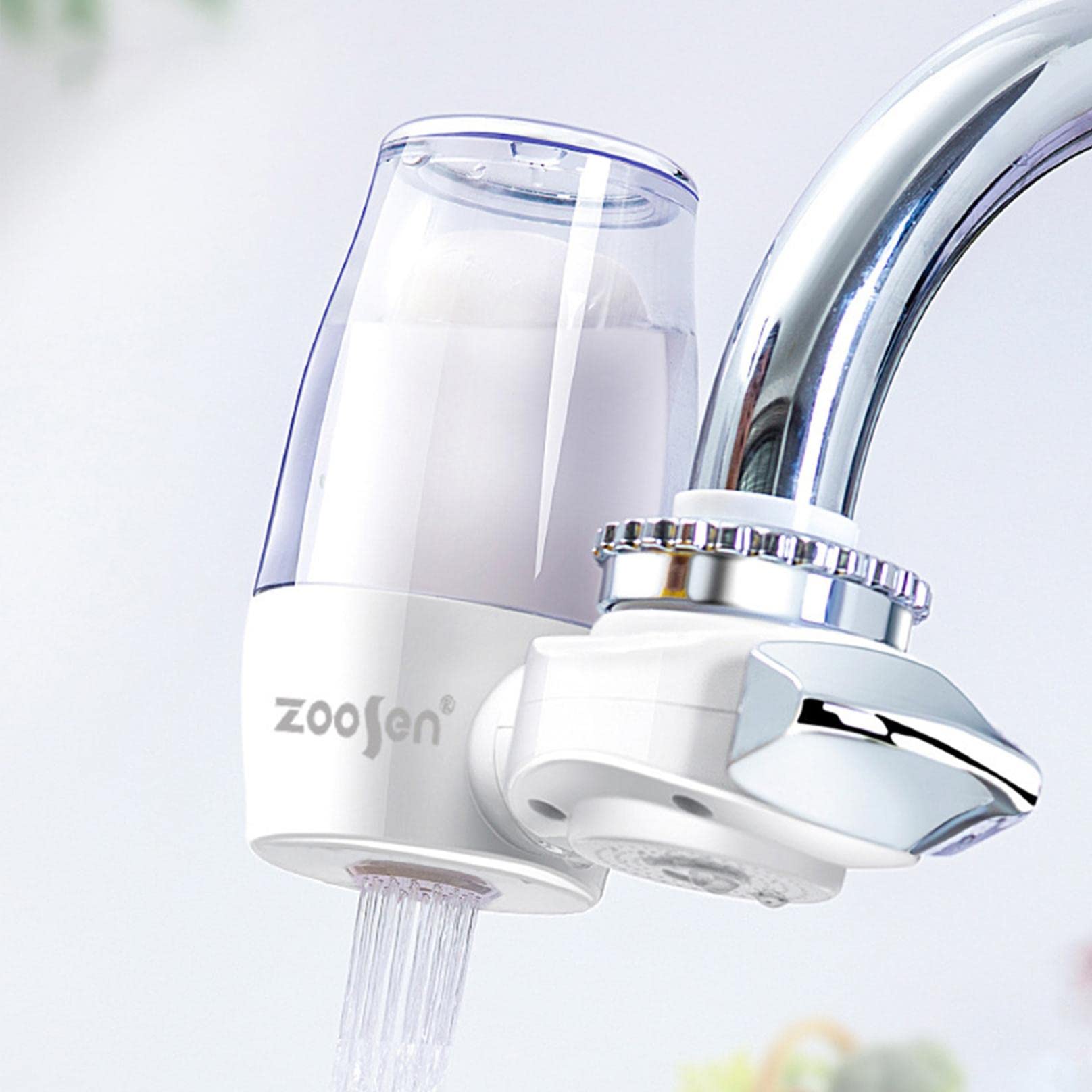 High-Quality Faucet Water Filter for Sink - Activated Carbon Filtration System Removes Chlorine, Fluoride & Heavy Metals - Hard Water Purifier for Kitchen & Bathroom - Perfect for Clean Drinking, Cooking & Washing