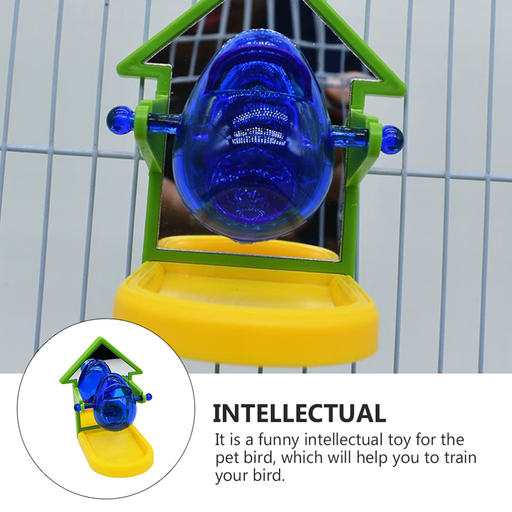 Premium Plastic Parrot Food Feeder & Dispenser - Adjustable Bird Food Bowl for Parakeets, Conures, Cockatiels | Interactive Training Toy for Bird Intelligence | Cage Mountable Feeding Cup (Random Color) - Perfect for Aviary, Home Cage & Training Sessions