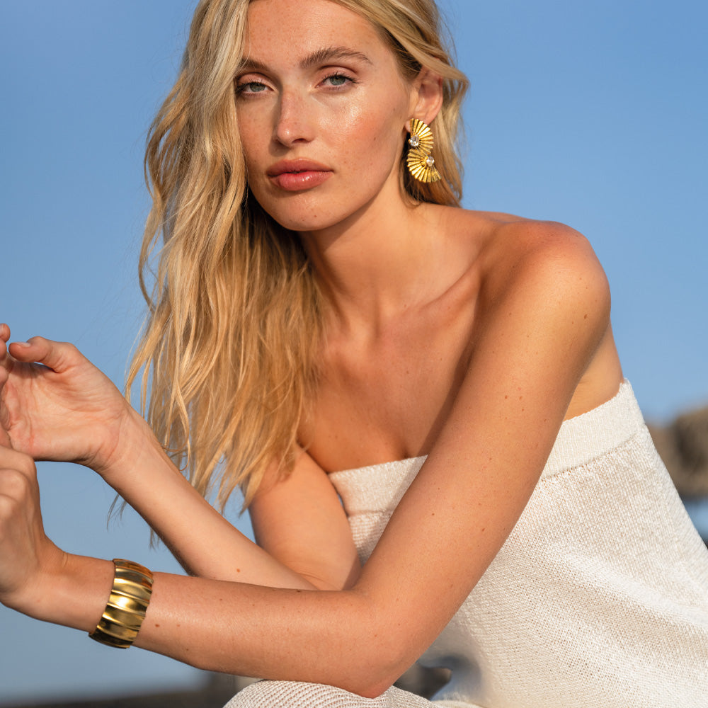Vicky Bangle Bracelet for Women - Elegant Adjustable Gold & Silver Bangles Set - Perfect for Parties, Weddings & Everyday Wear
