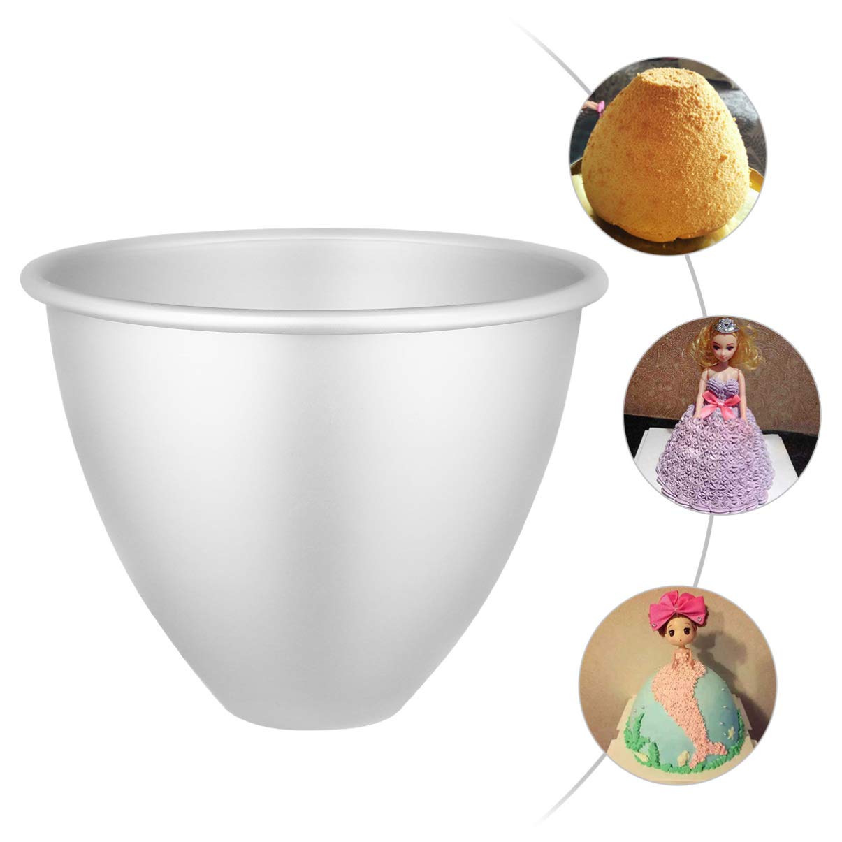8 Inch Doll Cake Pan - Nonstick Aluminum Baking Mold for Doll Skirt Cakes, Puddings & Valentine's Day Desserts - Reusable Alloy Cupcake Molds for Baking, Party Decorations & Special Occasions