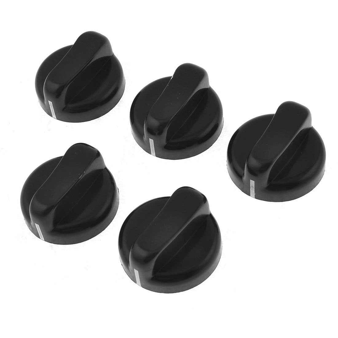 5 PCS Black Plastic Gas Stove Control Knobs - Replacement Cooker Knobs for Kitchen Stove, Oven & Range - Durable Heat-Resistant Stove Top Knobs for Cooking & Baking