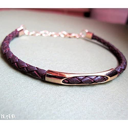 Handmade Genuine Leather Bracelet for Men - Adjustable Brown Braided Gold Filled Jewelry, Elegant Boyfriend Gift for Him | Perfect for Casual Wear, Date Nights & Special Occasions