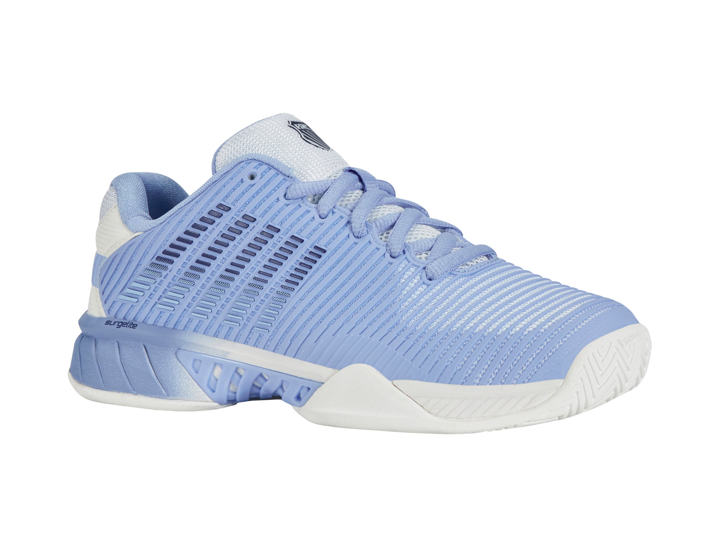 Hypercourt Express 2 Wide Tennis Shoes - Bright White/Open Air/Estate Blue | Lightweight & Durable for Court Sports | Perfect for Tennis, Pickleball & Casual Wear
