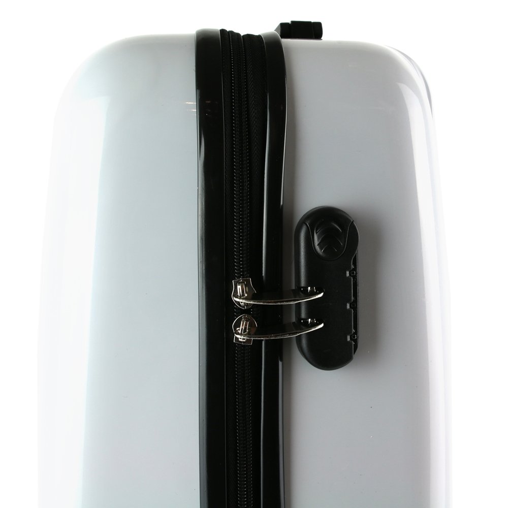 VO1200 Premium White Hand Luggage - Lightweight Carry-On Suitcase for Business Travel & Weekend Getaways - TSA Approved Airplane Cabin Luggage