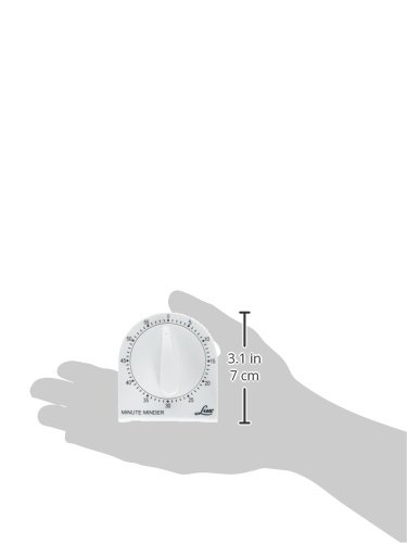 60 Minute Mechanical Kitchen Timer with Black Markings - White Countdown Timer for Cooking, Baking, Studying & Classroom Activities | Lux FBA_CP2428-59