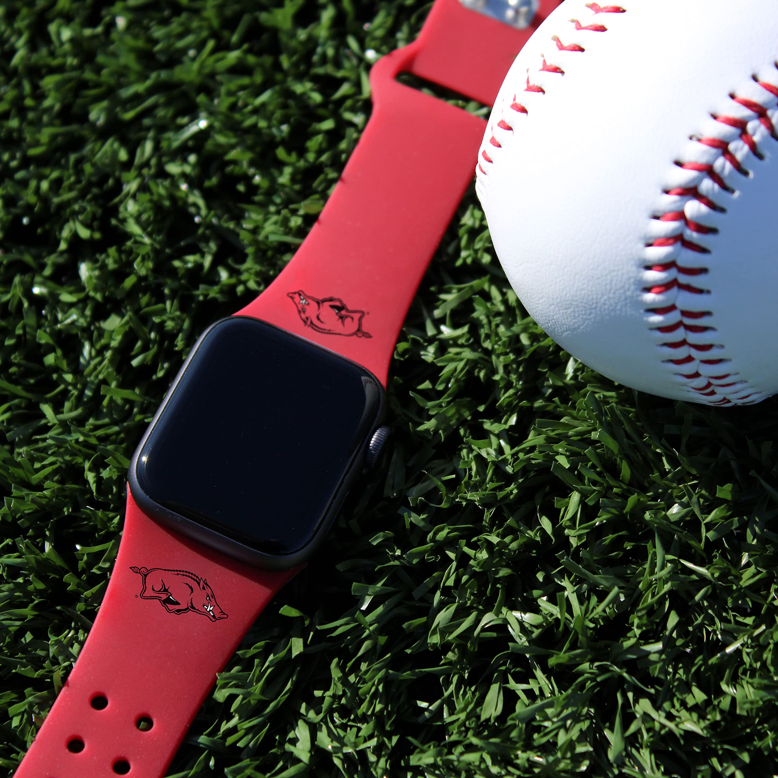 Arkansas Razorbacks Silicone Sport Band for Apple Watch - Durable, Comfortable & Stylish - Perfect for Workouts, Running & Game Day Support