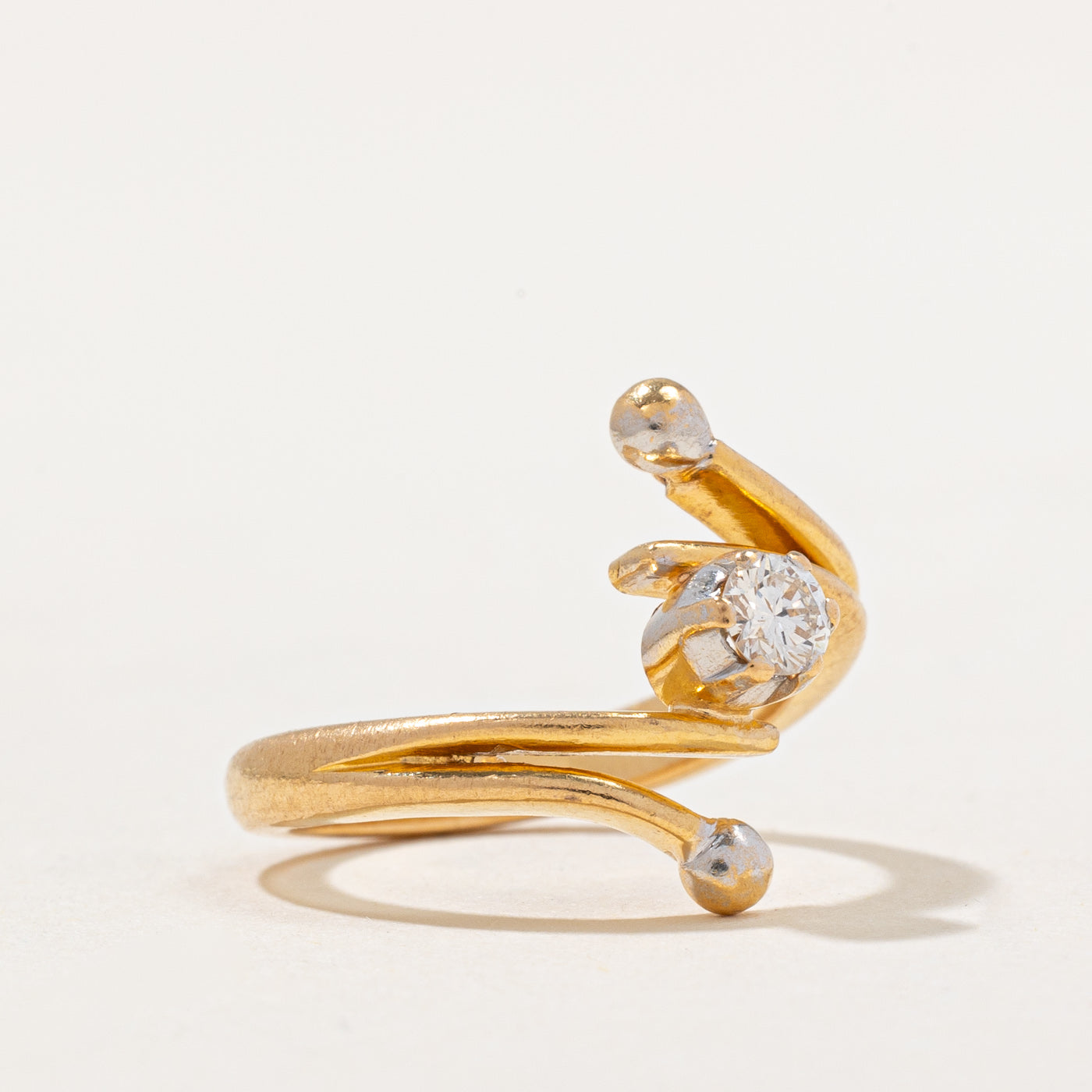 0.15ct Diamond Wrap Ring for Women - Size 3.75 - Elegant Stackable Wedding Band, Promise Ring & Anniversary Gift - Perfect for Everyday Wear & Special Occasions