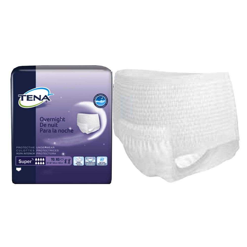 TENA Protective Underwear for Women - Overnight Super Absorbency, Medium 34