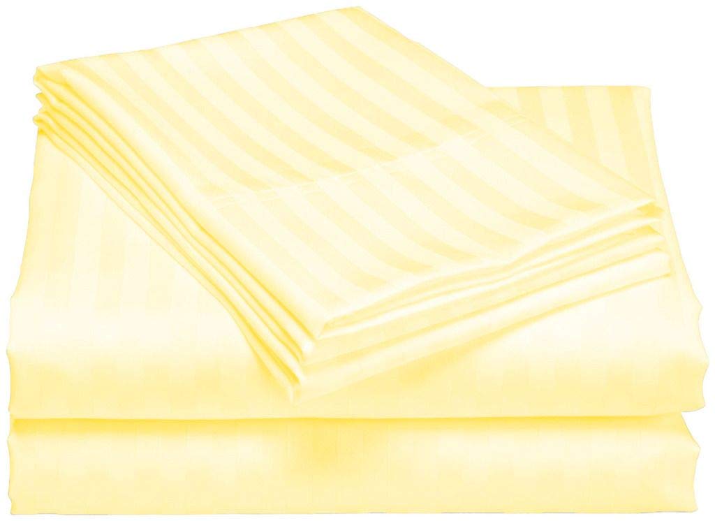 Premium 100% Egyptian Cotton 800 Thread Count King Size Sheet Set - 25 Inch Deep Pocket, Butter Stripe Design for Luxurious Sleep & Hotel-Style Comfort