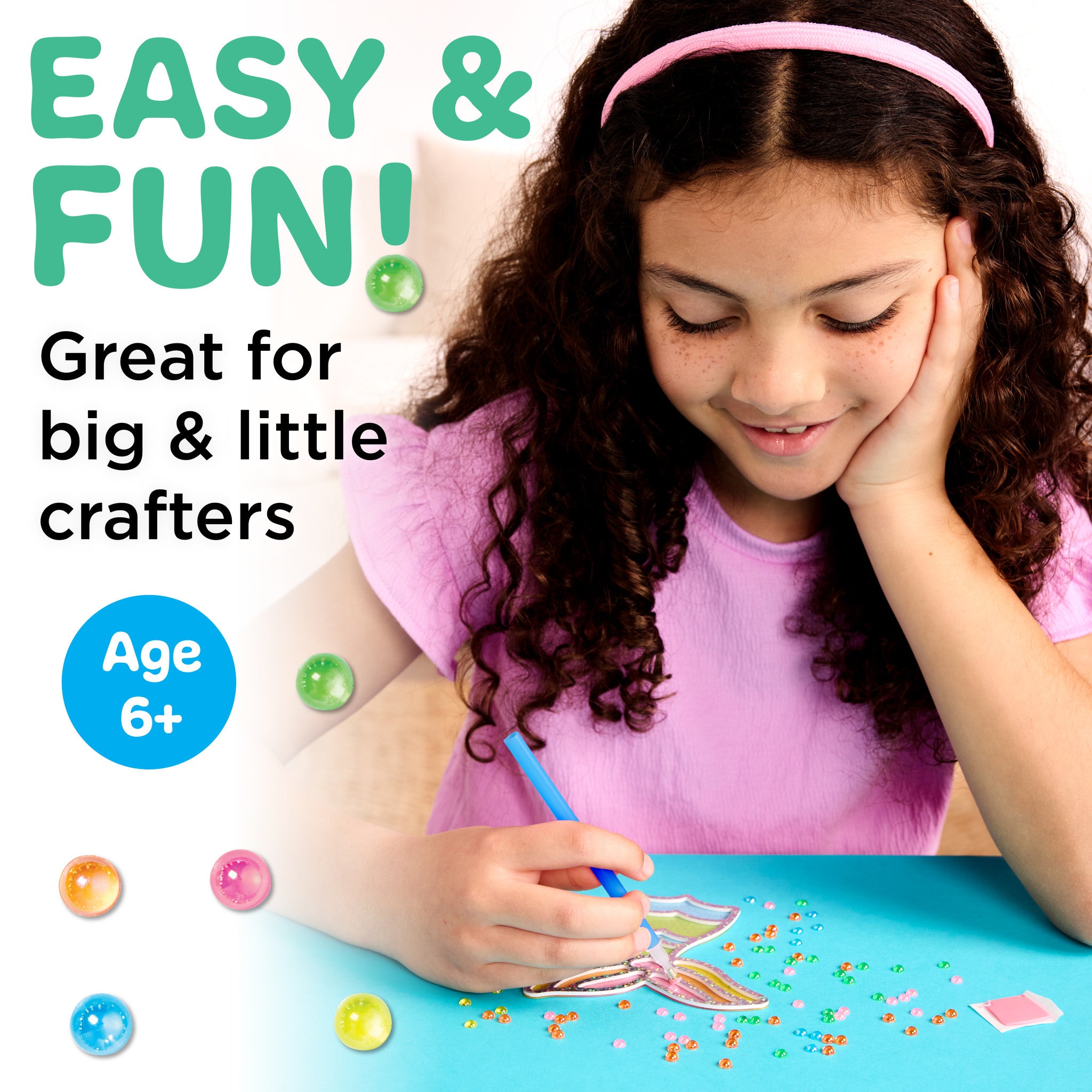 Bubble Gems™ Super Sticker Mermaid - Premium Waterproof Decals for Kids, DIY Crafts, Scrapbooking & Room Decor - 6470000