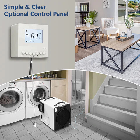 AlorAir HDi90 Ductable Basement Dehumidifier with Pump - 90 Pints Capacity for Crawl Space, Home & Commercial Use - Ideal for Damp Areas, Mold Prevention & Moisture Control