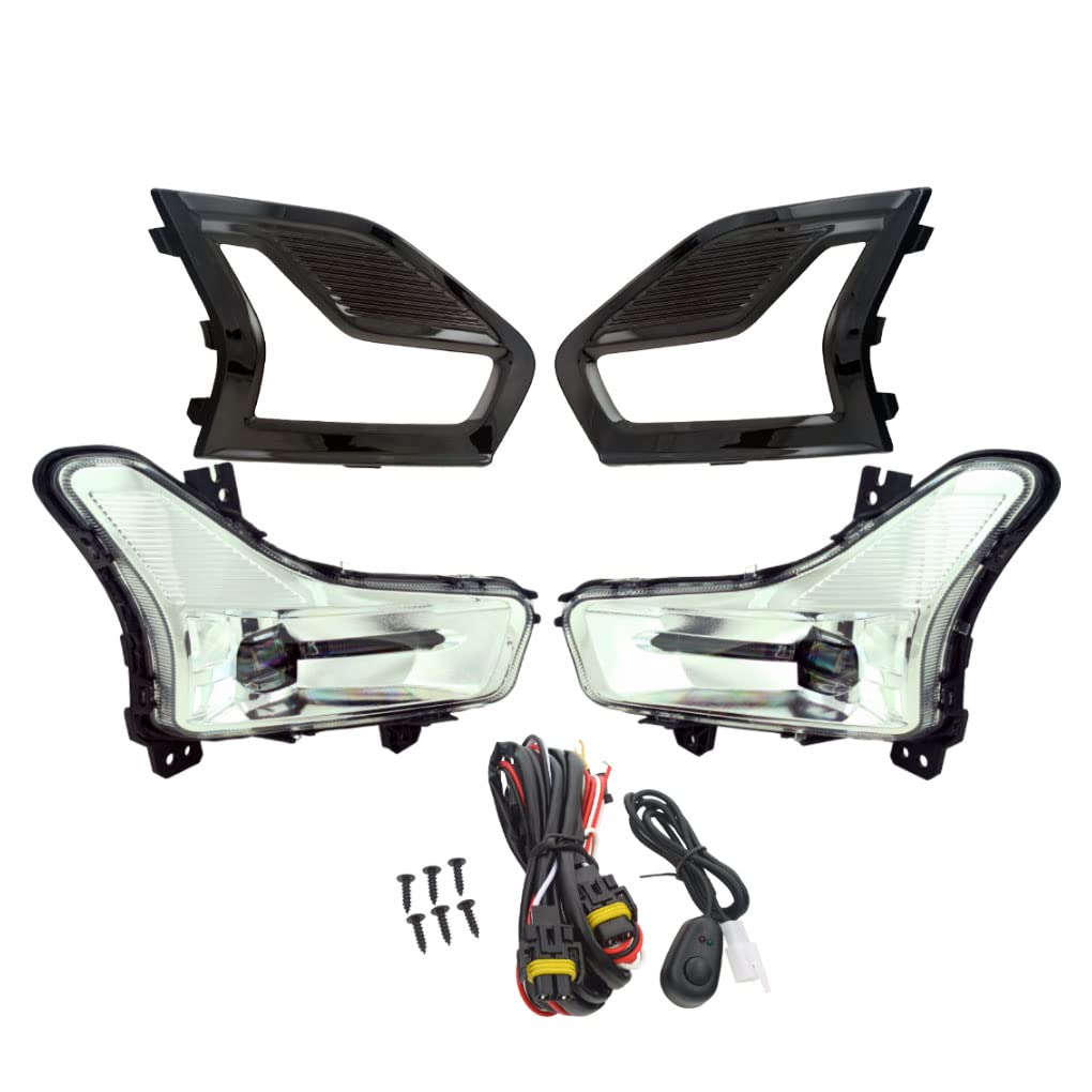 2019-2020 Ford Fusion LED Fog Light Replacement Kit - Complete Set with Switch, Wiring & Bezel Assembly | Perfect for Night Driving & Enhanced Visibility
