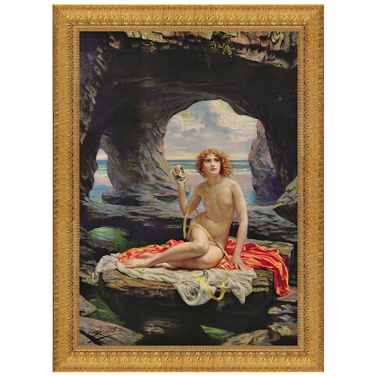 Design Toscano At Low Tide 1913 Canvas Art Print - Small Wall Decor for Living Room, Bedroom & Office | Vintage Coastal Painting Reproduction