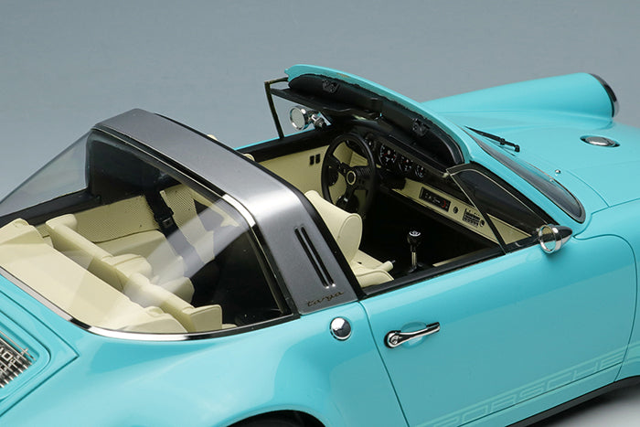 1:18 Scale Porsche Singer 911 (964) Targa Model Car - Mint Green Collectible Diecast for Display & Gift | Perfect for Car Enthusiasts, Office Decor & Model Collections