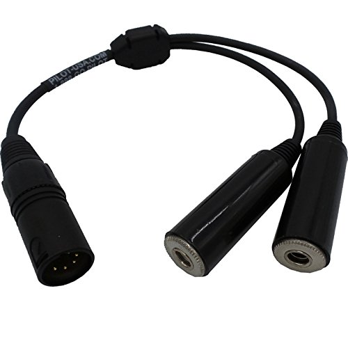 Pilot USA GA Headset to Airbus Adapter - Aviation Headphone Connector for Flight Simulation & Cockpit Communication