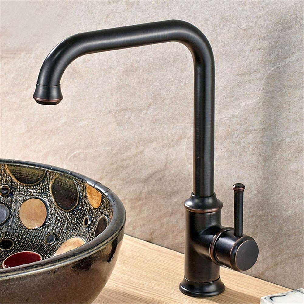 Single Handle Copper Hot and Cold Kitchen Faucet with Pull-Down Sprayer - Durable Sink Mixer Tap with Aerator for Modern Home Cooking & Dishwashing
