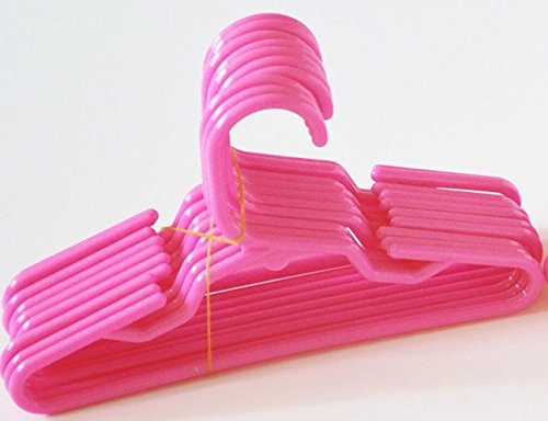 12 Pack Pink Doll Clothes Hangers for 18 Inch Girl Dolls - Perfect for American Girl Dolls, Barbie & More - Organize Doll Wardrobe & Playtime Accessories