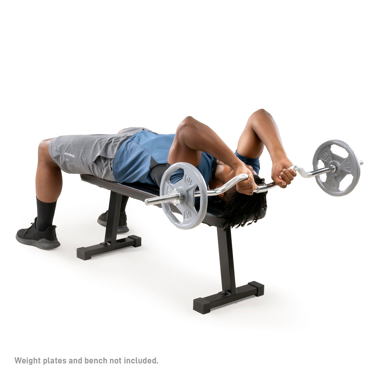 Marcy SCB 248 2-Piece Standard Super Curl Bar Set - Heavy Duty Olympic Weight Lifting Bars for Home Gym & Strength Training - Perfect for Bicep Curls, Triceps Workouts & Full-Body Exercises