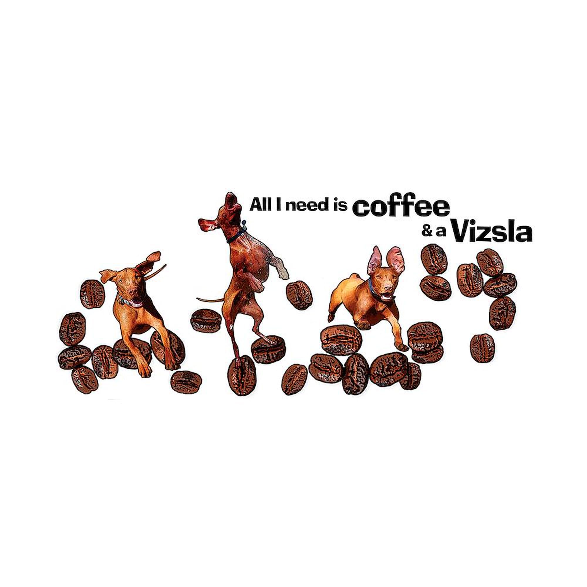 11 oz (325 ml) Ceramic Coffee Mug - CafePress Coffee And A Vizsla Design | Perfect for Home, Office & Gifts | Durable & Dishwasher Safe