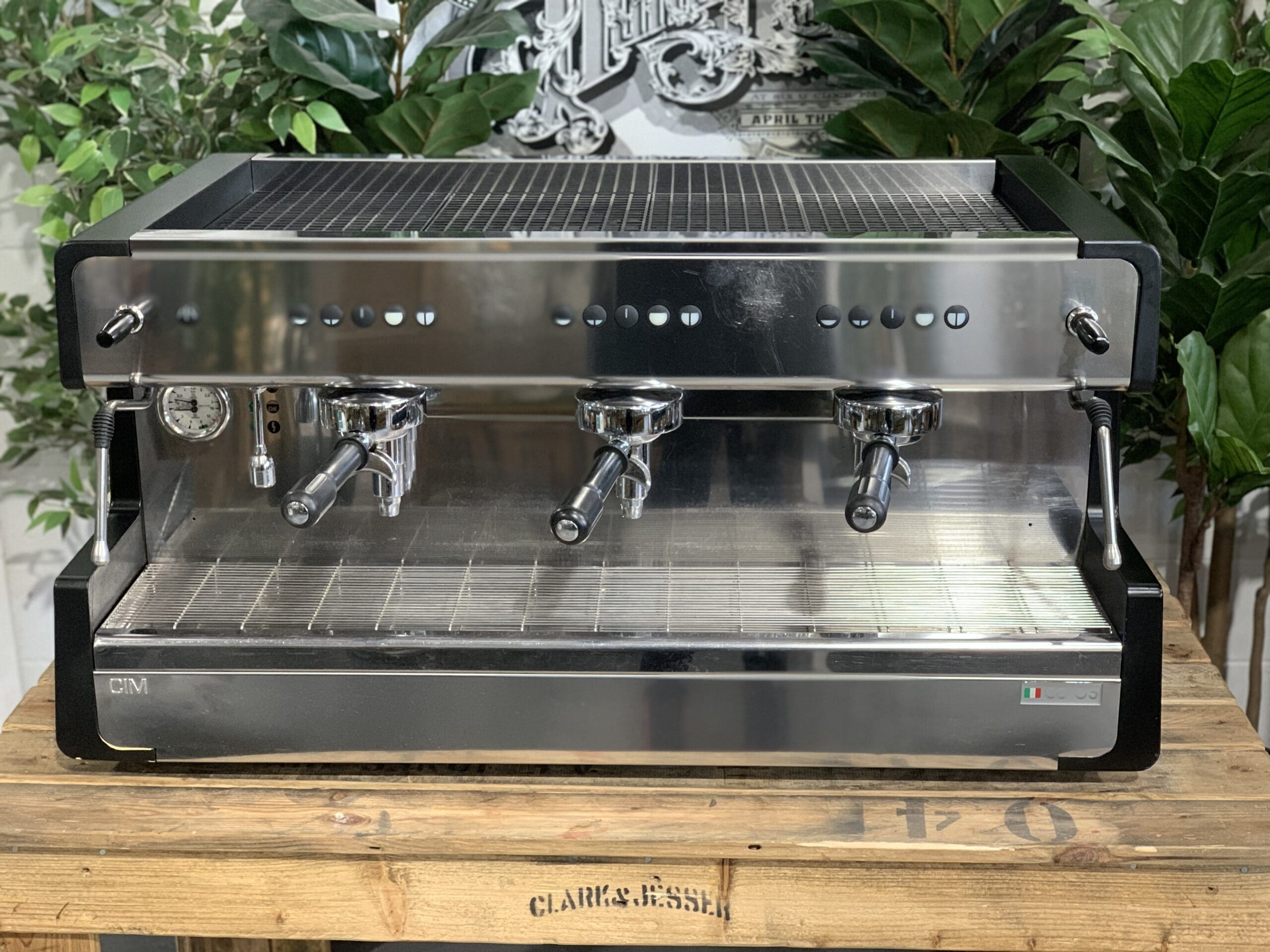 CIME CO 05 3 Group Black Commercial Espresso Machine - Professional Coffee Maker for Cafes, Restaurants & Offices | Perfect for High-Volume Brewing & Barista Training