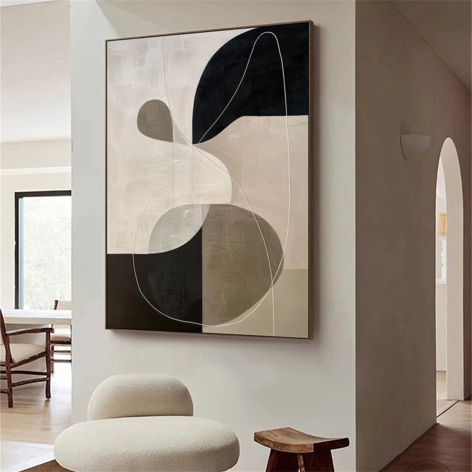 Custom Size Abstract Wall Art Painting #AB 282 - Modern Home Decor for Living Room, Bedroom & Office