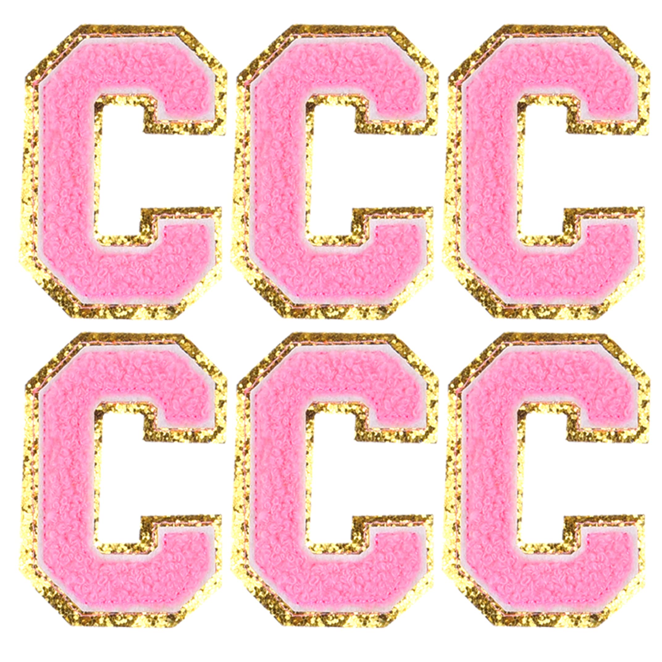 Kare & Kind Iron On Letter Patches - C Alphabet Chenille Embroidered Sew On/Iron On Patches for Clothing, Shirts, Uniforms, Dresses, Jackets, Bags, Hats - DIY Crafting, Arts & Sewing Supplies for Customizing Handmade Items & Personalizing Gifts