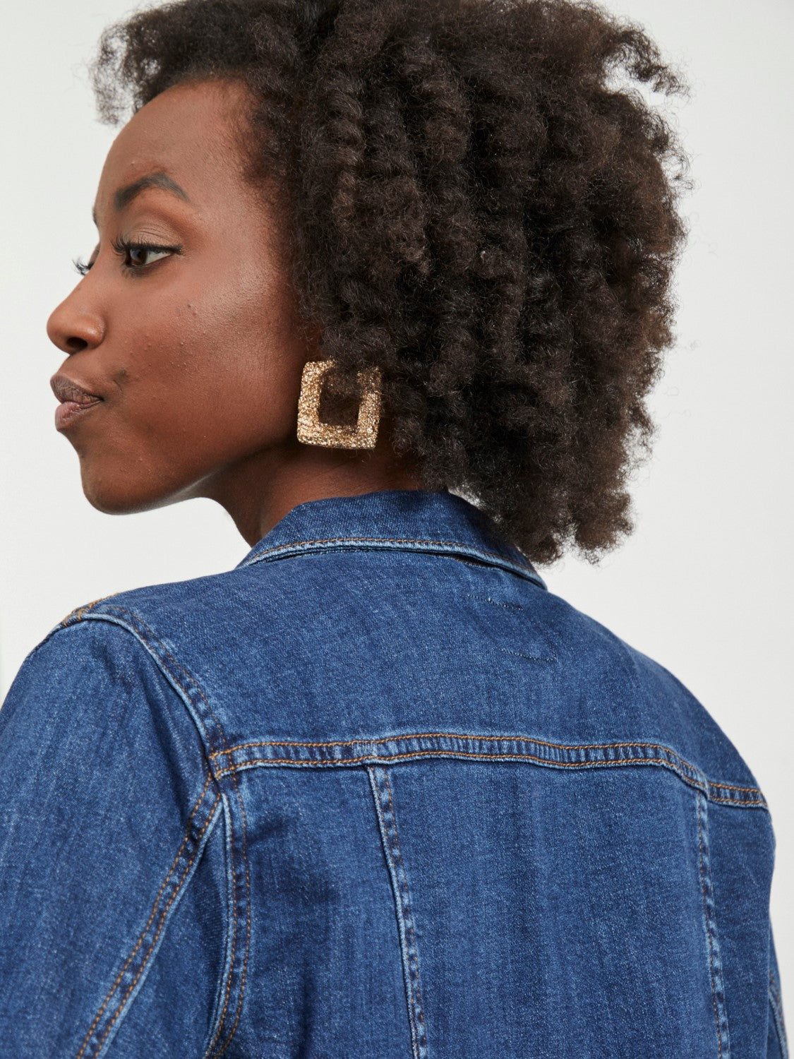 Bellamy Denim Jacket for Women - Dark Wash Vintage Style Jean Jacket - Perfect for Casual Outfits, Streetwear & Fall Layering
