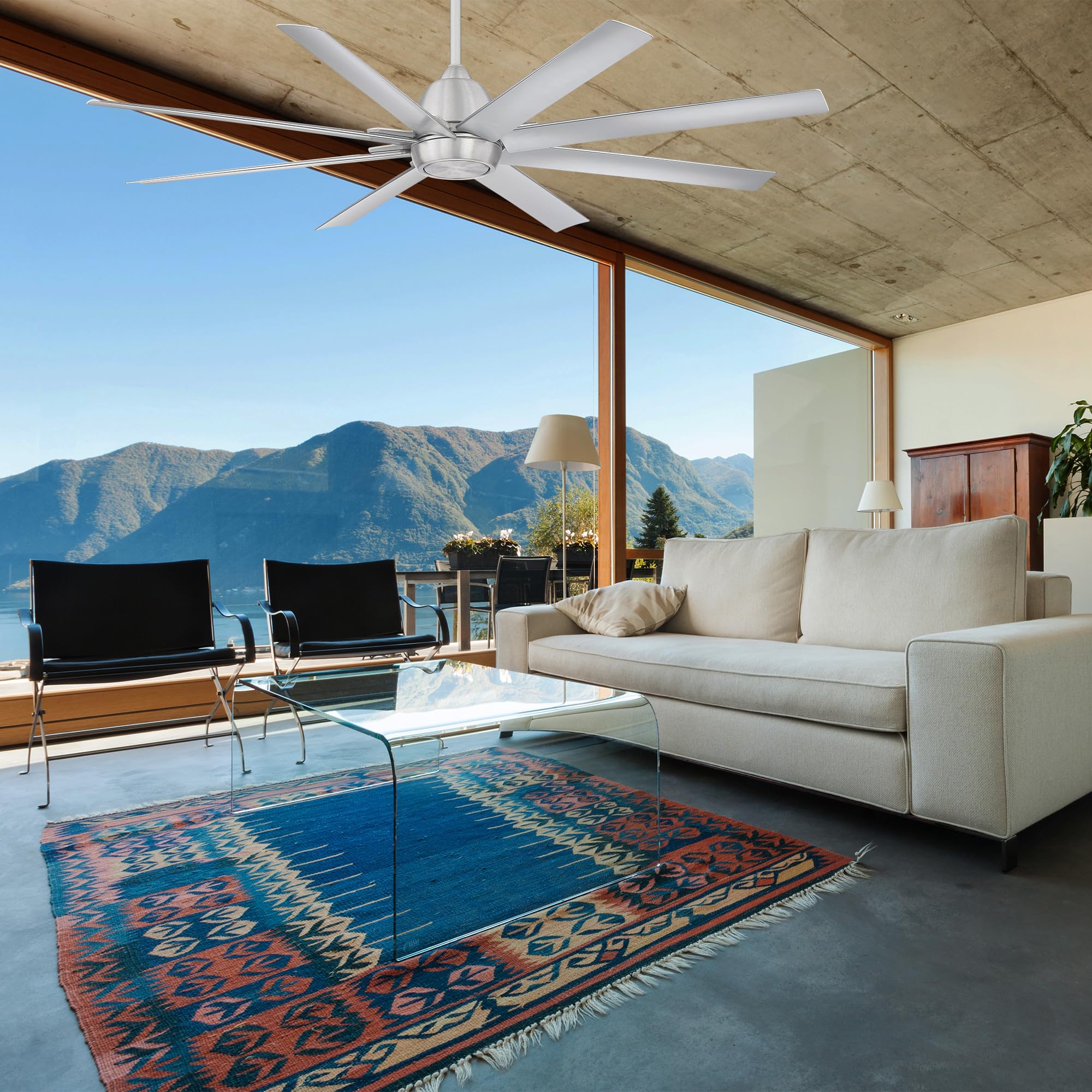Smart Ceiling Fan with Remote - WAC Mocha XL 66