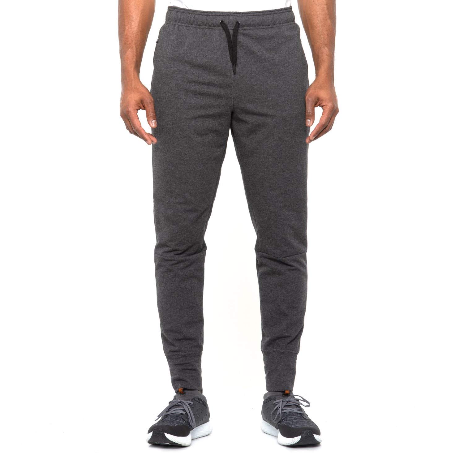 Reebok Men's Double Time Jogger Pants - Charcoal Heather, Medium | Comfortable Workout & Running Pants for Gym, Training & Casual Wear