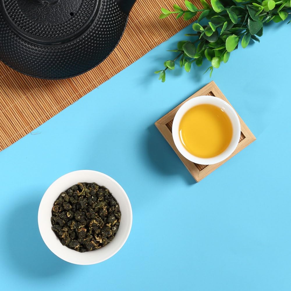 Premium Taiwanese Milk Oolong Tea Loose Leaf - 250g/8.8oz High Mountain Alishan Jin Xuan Oolong Tea | Aromatic Green Tea with Creamy Flavor | Perfect for Afternoon Tea, Gifts & Relaxation Moments