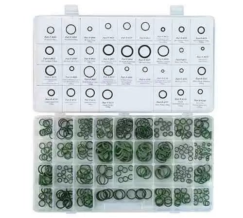 AC O-Ring Assortment Kit 4275 - 500+ High-Quality Nitrile Rubber Seals for Plumbing, Automotive & Industrial Use - Perfect for DIY Repairs, Hydraulic Systems & Machinery Maintenance