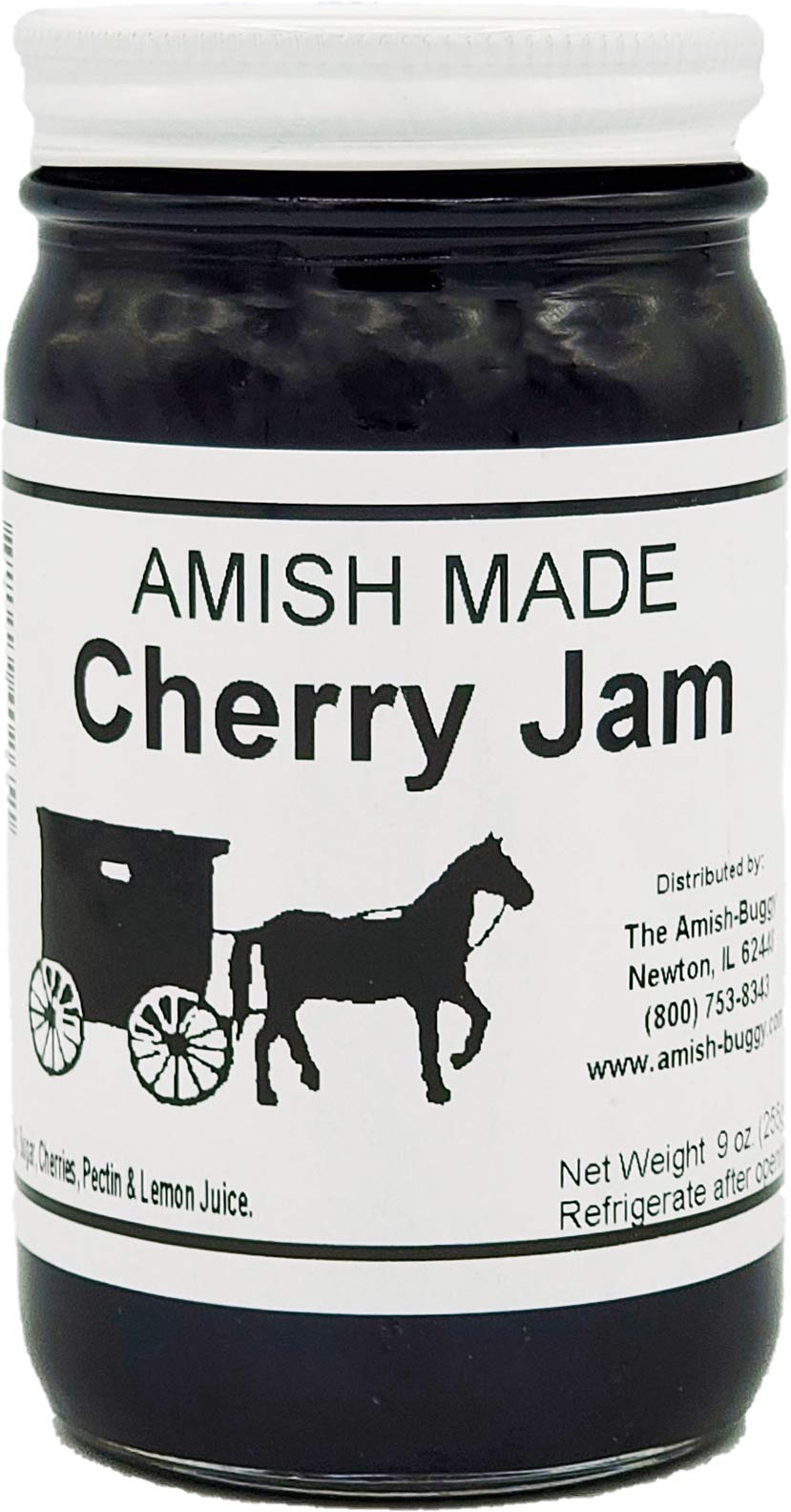 Amish Cherry Jam - 3 Pack (8 Oz Jars) - Handmade Preserves for Breakfast, Desserts & Gift Giving